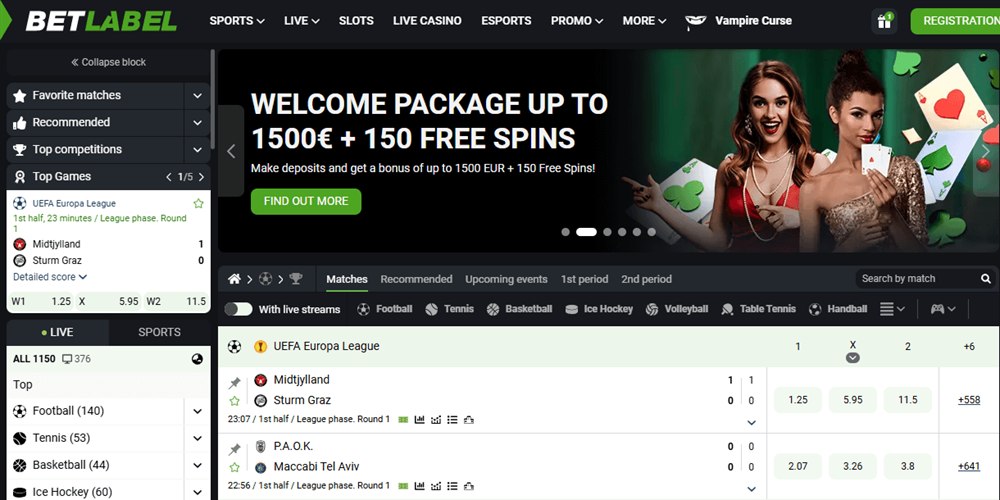 BetLabel casino lobby, a 1 dollar deposit casino Canada option