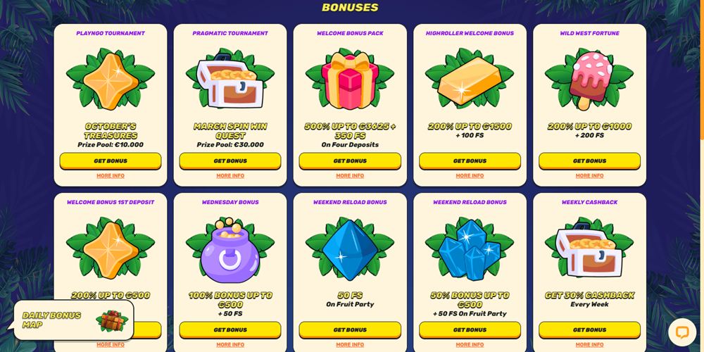 Gamblezen bonuses page, a 200 deposit bonus casino Canada option