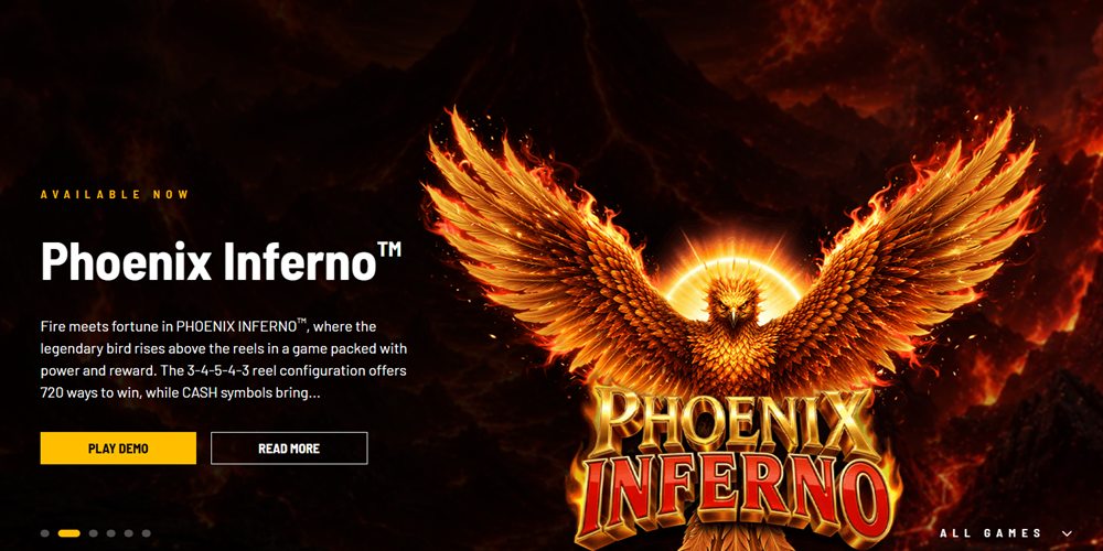 Phoenix Inferno on the Betsoft games page, a slot at Betsoft casinos Canada players use