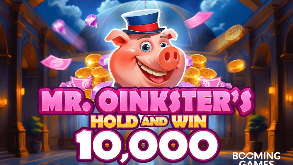 Booming Games casinos Canada: Mr. Oinkster's Hold and Win 10,000 key art