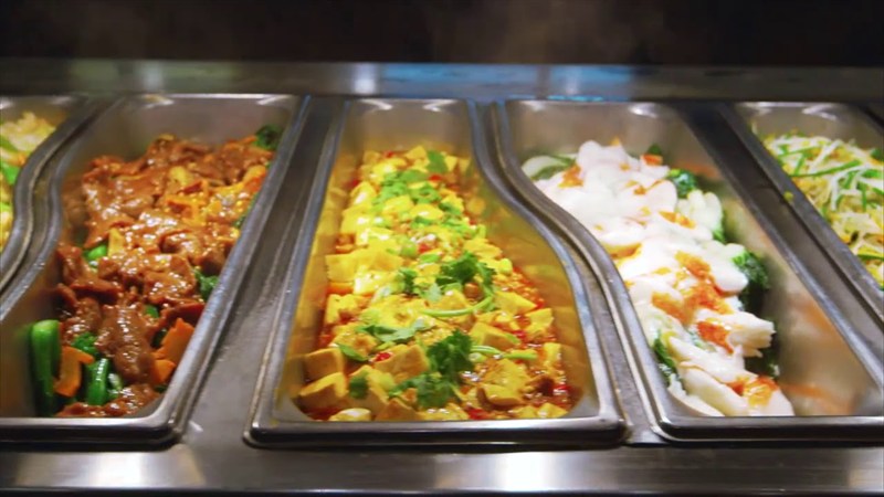 All-you-can-eat buffet trays at Casino Rama Resort