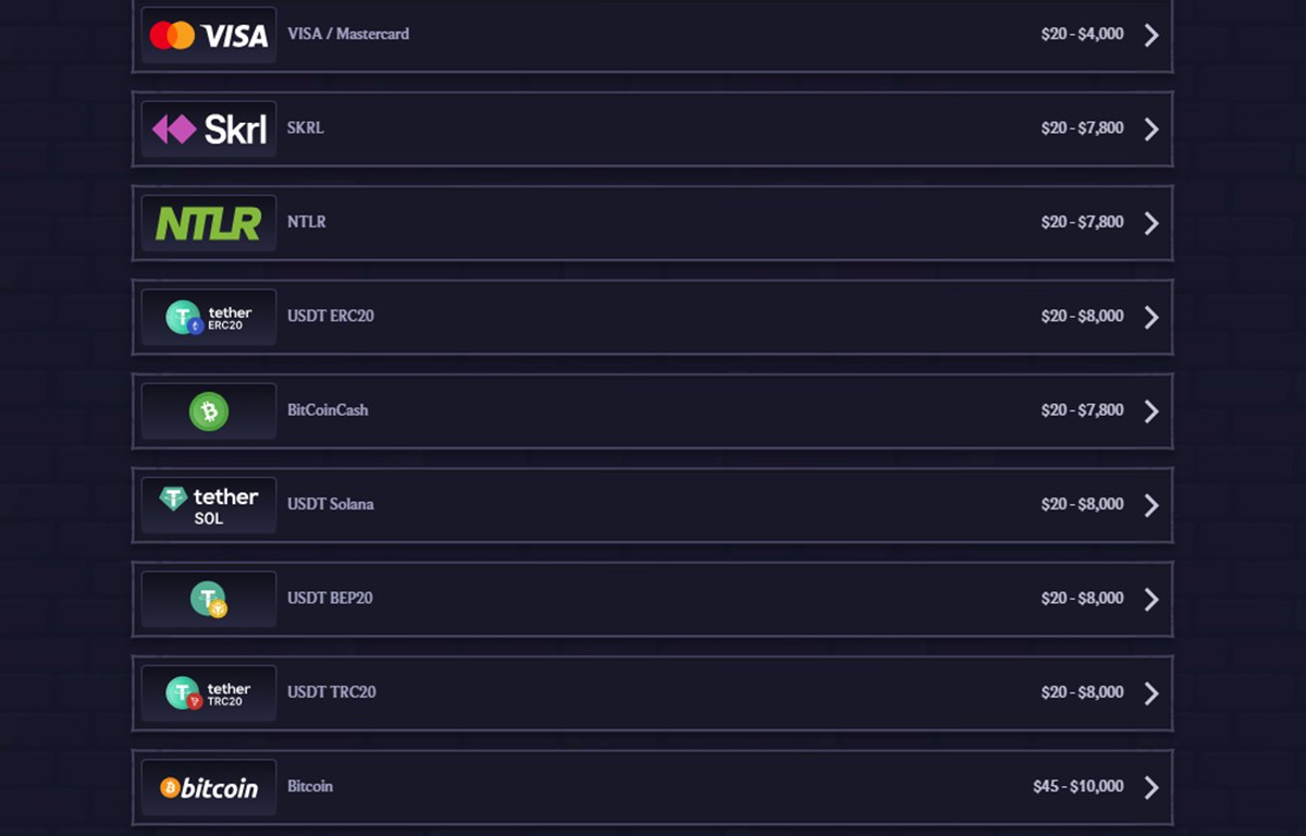 E-wallet casino Canada: LolaJack deposit methods for Canada with Skrill and Neteller from C$20 to C$7,800