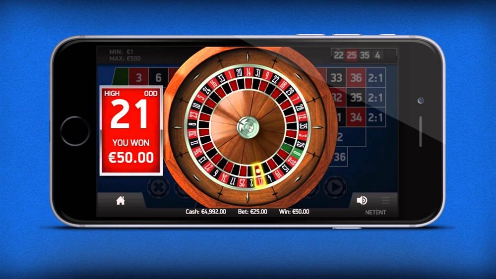 Free roulette Canada: NetEnt Roulette Touch on a phone screen
