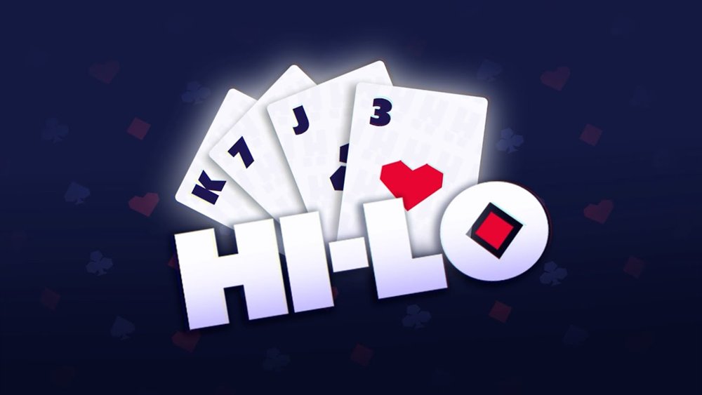 High or low card game Canada: Hacksaw Gaming Hi-Lo art with playing cards