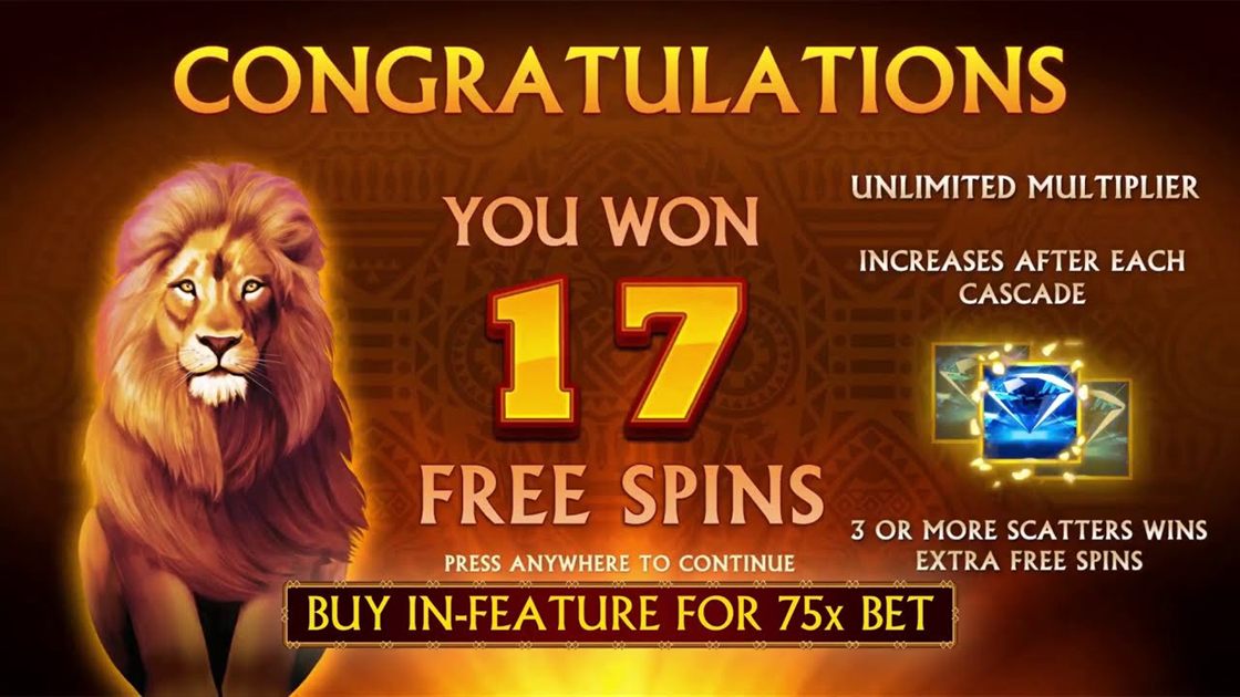 Majestic Megaways free spins screen with a lion and an unlimited multiplier, a newer game at iSoftBet casinos Canada players use