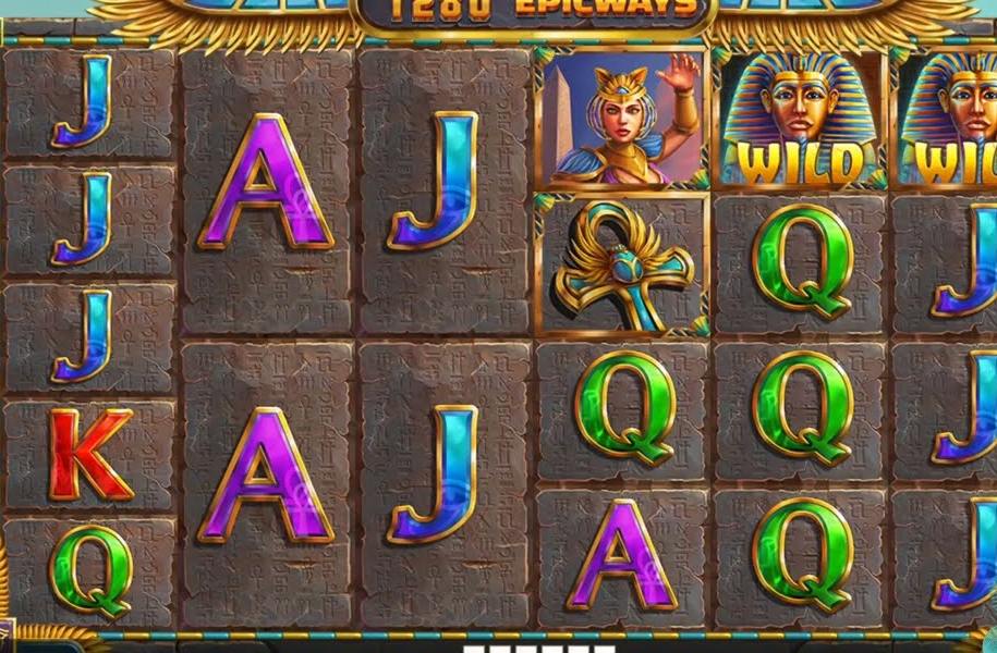 Epicways reels showing 1,280 ways with two Pharaoh wilds, an Isis symbol and an ankh