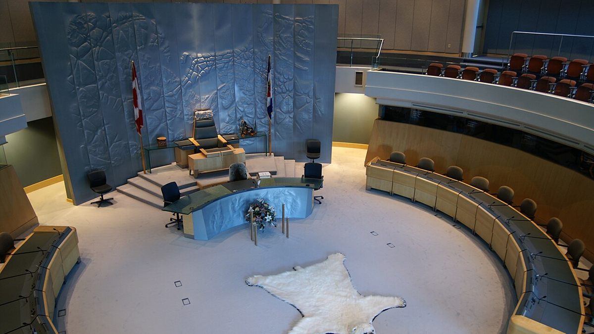 The Legislative Assembly chamber in Yellowknife, where MLAs debate whether to allow an online casino Northwest Territories players can use