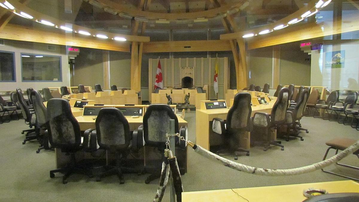 The Legislative Assembly chamber in Iqaluit, where MLAs debate the Lotteries Act behind any online casino Nunavut question