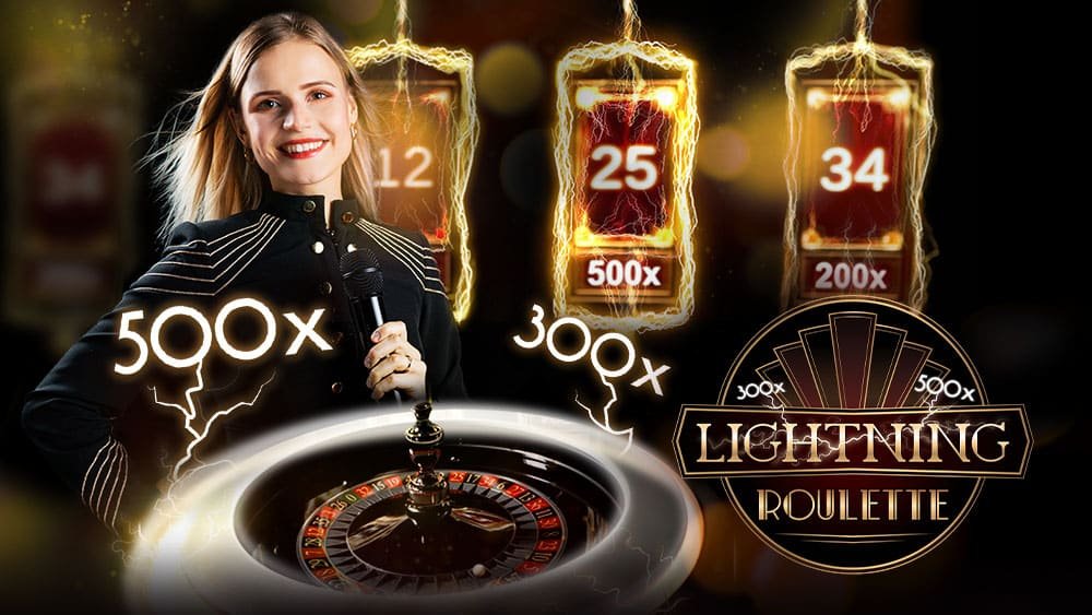 Lightning Roulette dealer and wheel from Evolution, a top pick for online roulette Canada real money players