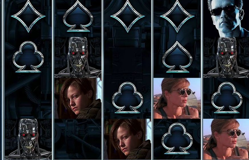 Terminator 2 free spins on four rows with T-1000 symbols