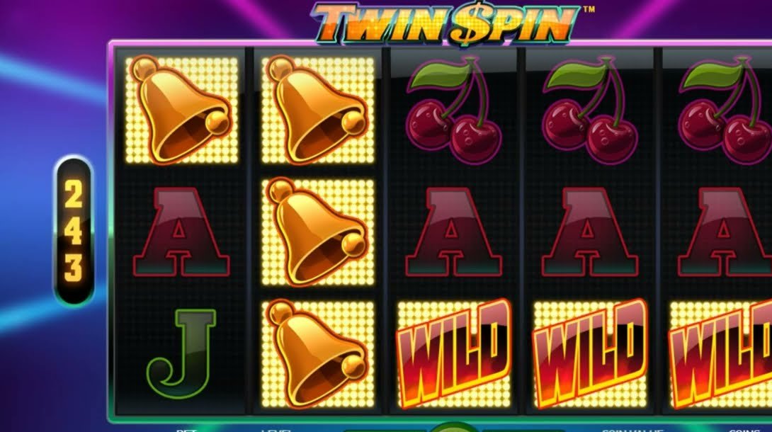 Twin Spin reels with bells, cherries and three linked wild symbols