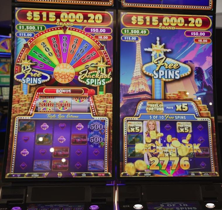IGT Wheel of Fortune Triple Extreme Spin cabinets with free spins and jackpot wheels